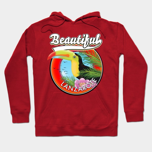 Beautiful Lanzarote vacation logo. Hoodie by nickemporium1